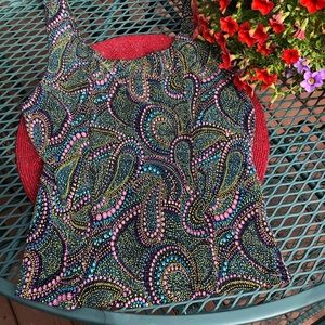 Beautiful Beaded Mosaic Tank Top.